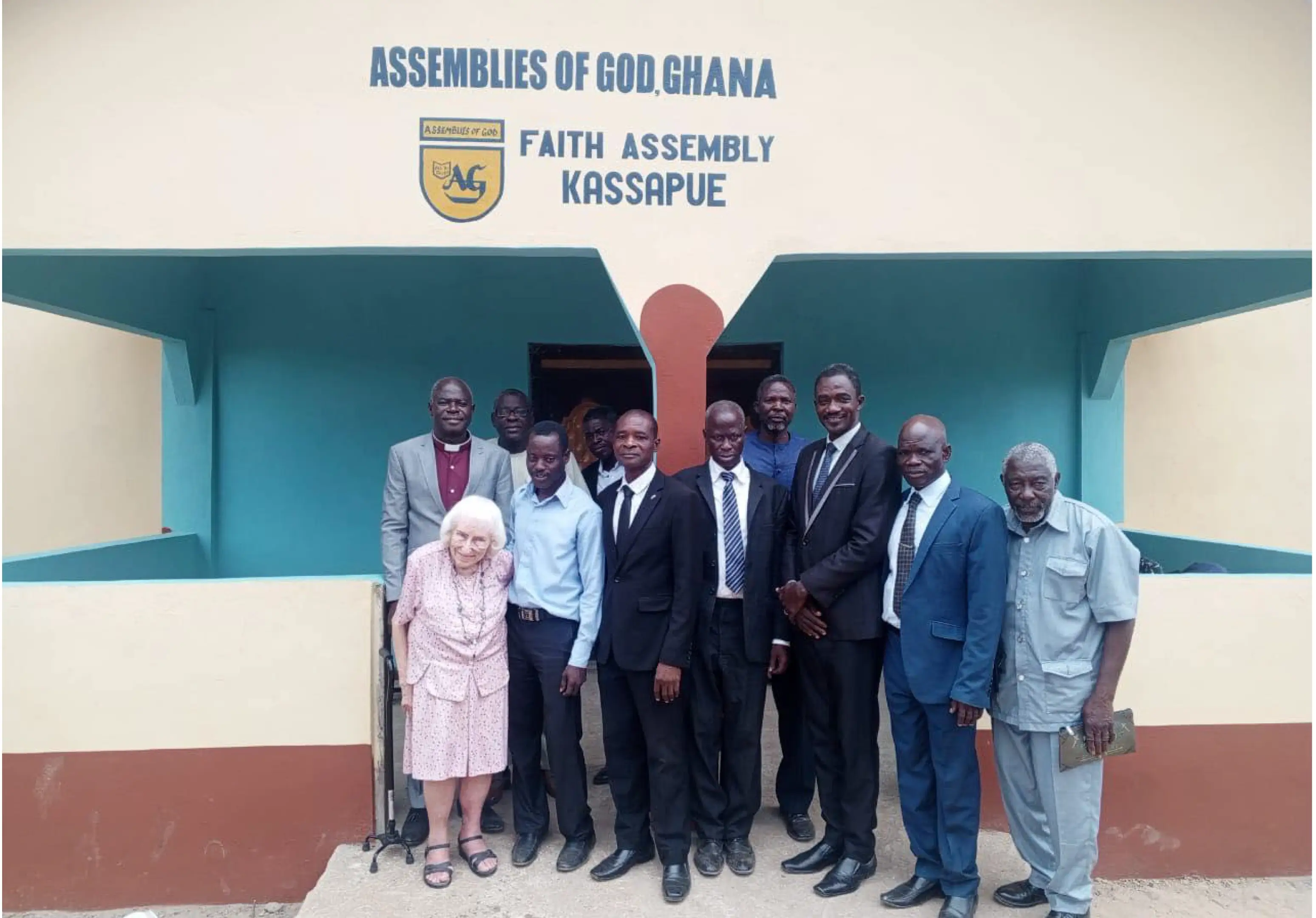 Built by Evangelist Doris Hockey, USA, At Kassapue in the Bimbilla district of the Northern Region of the Assemblies of God, Ghana